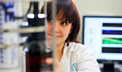 An EPA staff member using scientific equipment.